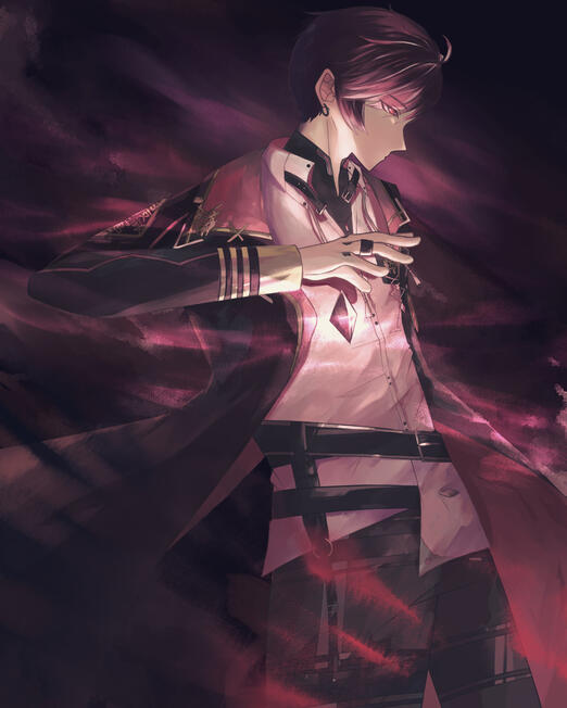 Thigh-up + simple background